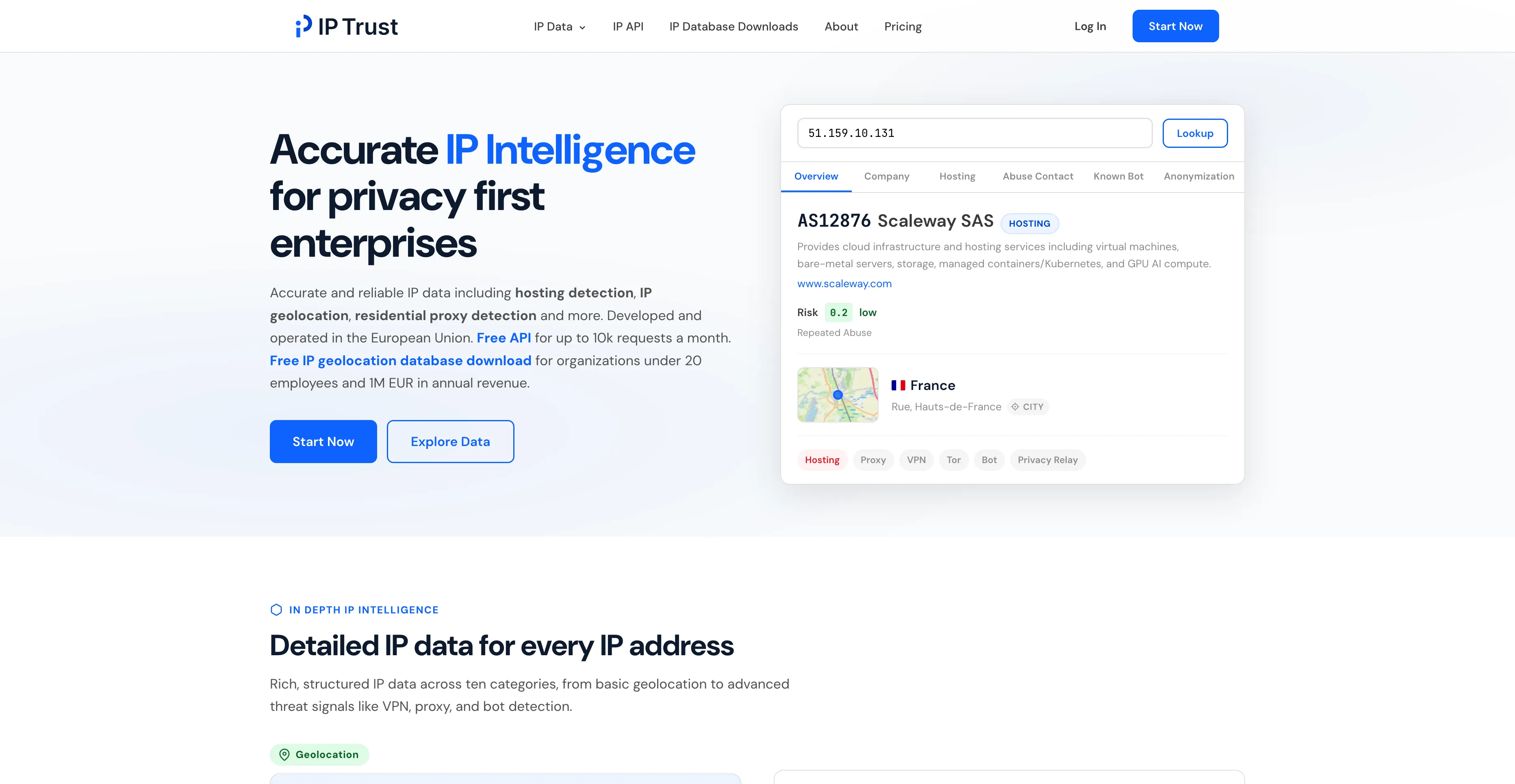 Screenshot von IP Trust