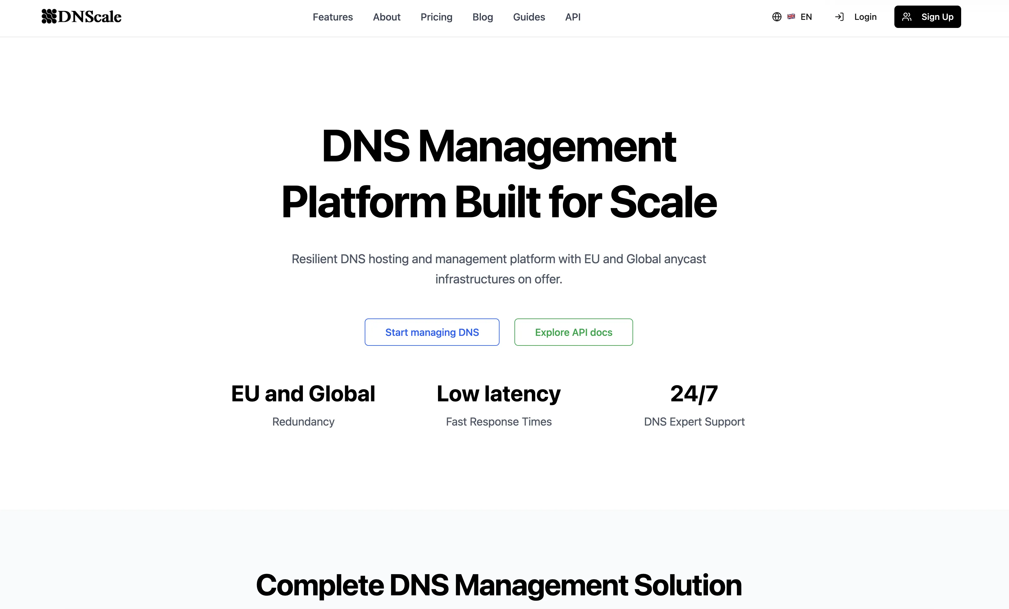 Screenshot of DNScale