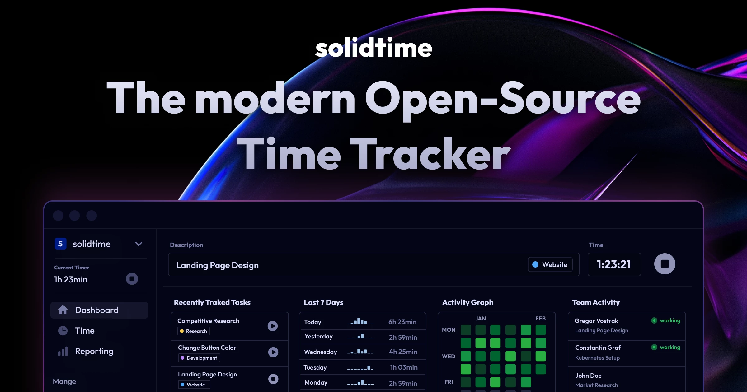 Screenshot von solidtime