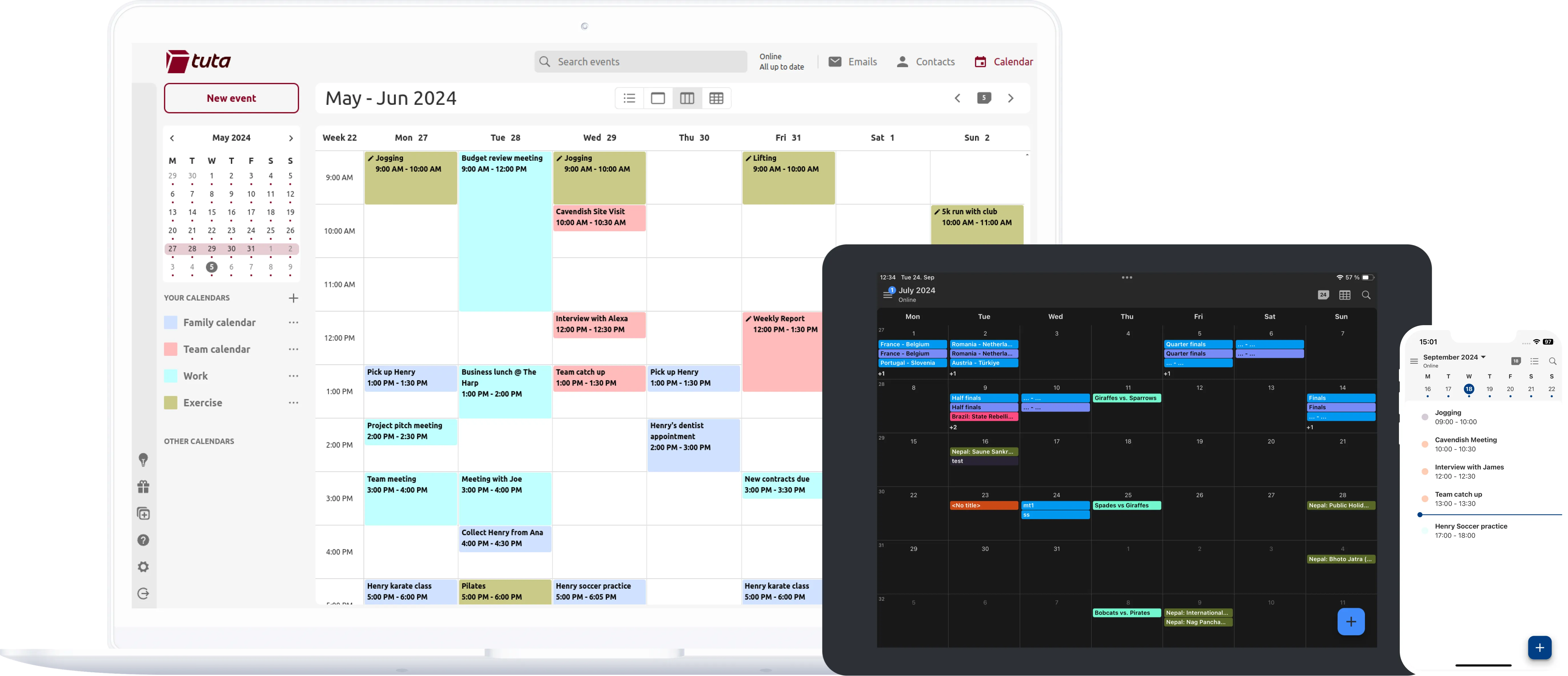 Screenshot of Tuta Calendar